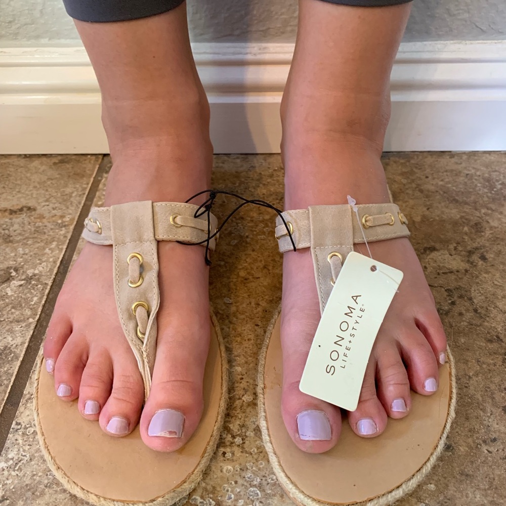 Sonoma Lifestyle Tan Sandals- Size Large